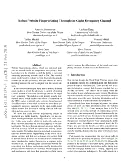 Robust Website Fingerprinting Through the Cache Occupancy Channel