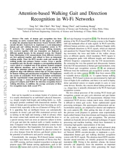 Attention-based Walking Gait and Direction Recognition in Wi-Fi Networks