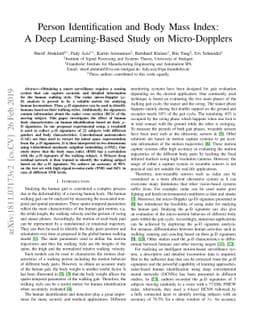 Person Identification and Body Mass Index: A Deep Learning-Based Study
  on Micro-Dopplers