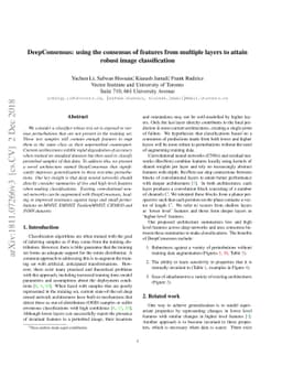 DeepConsensus: using the consensus of features from multiple layers to
  attain robust image classification