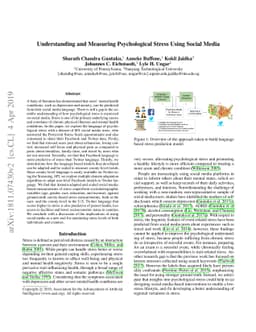 Understanding and Measuring Psychological Stress using Social Media
