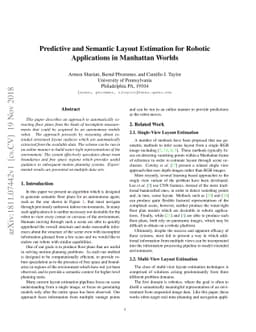 Predictive and Semantic Layout Estimation for Robotic Applications in
  Manhattan Worlds