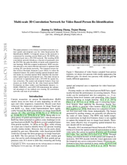 Multi-scale 3D Convolution Network for Video Based Person
  Re-Identification