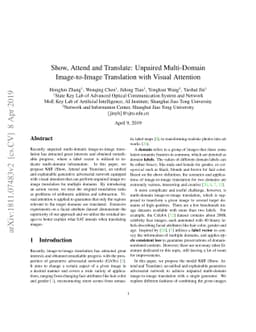 Show, Attend and Translate: Unpaired Multi-Domain Image-to-Image
  Translation with Visual Attention