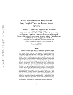 Visual-Texual Emotion Analysis with Deep Coupled Video and Danmu Neural
  Networks