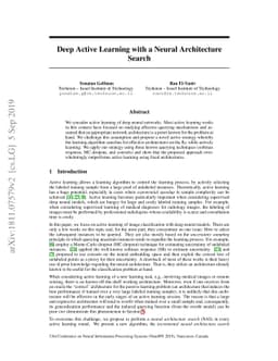 Deep Active Learning with a Neural Architecture Search