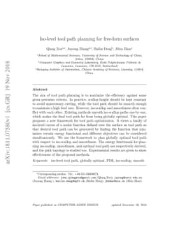Iso-level tool path planning for free-form surfaces