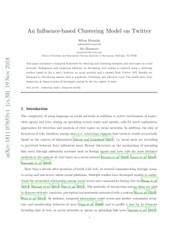 An Influence-based Clustering Model on Twitter