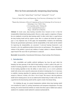 How far from automatically interpreting deep learning