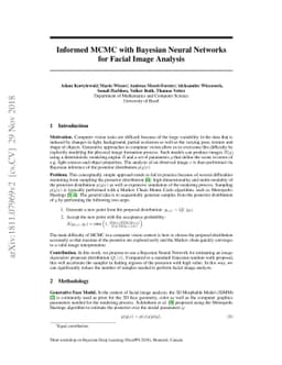 Informed MCMC with Bayesian Neural Networks for Facial Image Analysis
