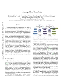 Learning without Memorizing
