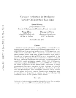 Variance Reduction in Stochastic Particle-Optimization Sampling
