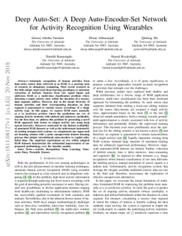 Deep Auto-Set: A Deep Auto-Encoder-Set Network for Activity Recognition
  Using Wearables