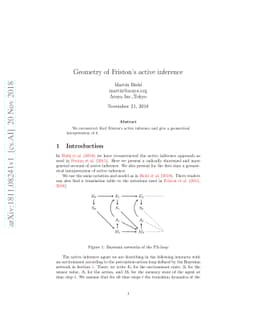 Geometry of Friston's active inference