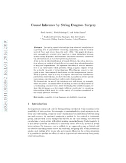 Causal Inference by String Diagram Surgery