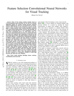 Feature Selection Convolutional Neural Networks for Visual Tracking