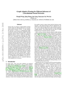 Graph-Adaptive Pruning for Efficient Inference of Convolutional Neural
  Networks