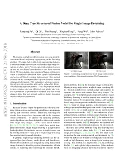 A Deep Tree-Structured Fusion Model for Single Image Deraining
