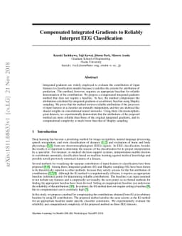 Compensated Integrated Gradients to Reliably Interpret EEG
  Classification