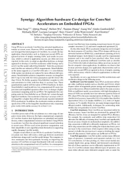 Synetgy: Algorithm-hardware Co-design for ConvNet Accelerators on
  Embedded FPGAs