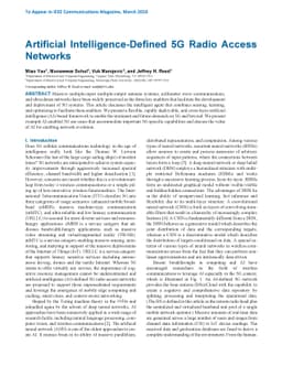 Artificial Intelligence-Defined 5G Radio Access Networks