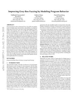 Improving Grey-Box Fuzzing by Modeling Program Behavior