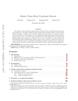 Markov Chain Block Coordinate Descent
