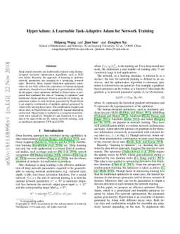 HyperAdam: A Learnable Task-Adaptive Adam for Network Training