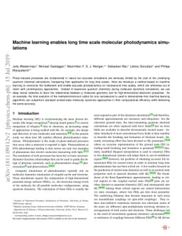 Machine learning enables long time scale molecular photodynamics
  simulations
