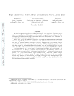 High-Dimensional Robust Mean Estimation in Nearly-Linear Time