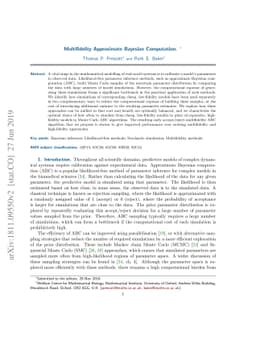 Multifidelity Approximate Bayesian Computation