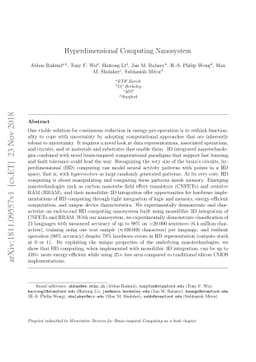 Hyperdimensional Computing Nanosystem