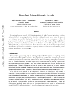 Kernel-Based Training of Generative Networks