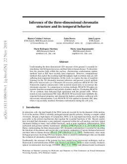 Inference of the three-dimensional chromatin structure and its temporal
  behavior