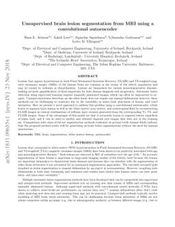 Unsupervised brain lesion segmentation from MRI using a convolutional
  autoencoder