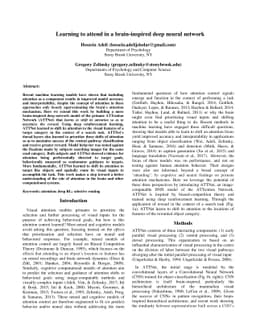 Learning to attend in a brain-inspired deep neural network