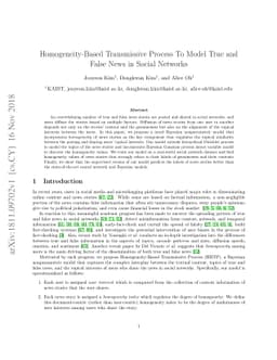 Homogeneity-Based Transmissive Process to Model True and False News in
  Social Networks