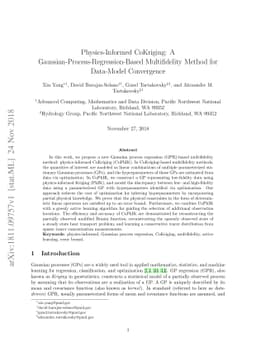 Physics-Informed CoKriging: A Gaussian-Process-Regression-Based
  Multifidelity Method for Data-Model Convergence