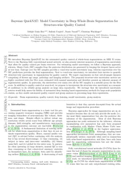 Bayesian QuickNAT: Model Uncertainty in Deep Whole-Brain Segmentation
  for Structure-wise Quality Control