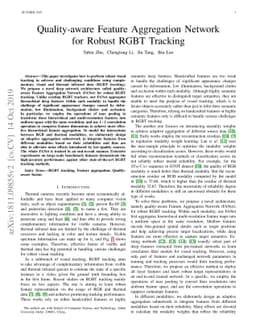 FANet: Quality-Aware Feature Aggregation Network for Robust RGB-T
  Tracking