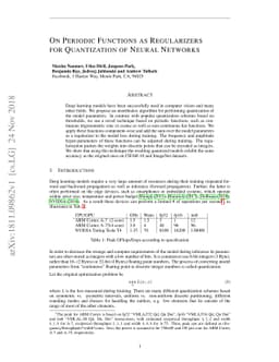 On Periodic Functions as Regularizers for Quantization of Neural
  Networks
