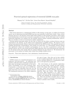 Practical optimal registration of terrestrial LiDAR scan pairs