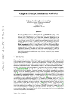 Graph Learning-Convolutional Networks