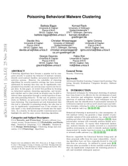 Poisoning Behavioral Malware Clustering