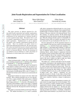 Joint Facade Registration and Segmentation for Urban Localization
