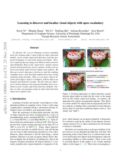 Learning to discover and localize visual objects with open vocabulary