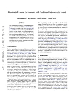 Planning in Dynamic Environments with Conditional Autoregressive Models