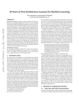 50 Years of Test (Un)fairness: Lessons for Machine Learning