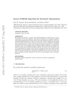 Inexact SARAH Algorithm for Stochastic Optimization
