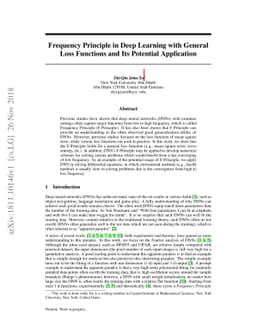 Frequency Principle in Deep Learning with General Loss Functions and Its
  Potential Application